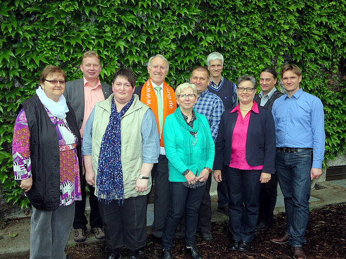 Die Mitglieder des Diözesanvorstands (von links) Renate Weiner, Walter Humm, Martina Jaumann, Eugen Abler, Judith Durner, Robert Werner, Eberhard Vogt, Claudia Hofrichter, Hannes Baum und Robert Klima. Bild: DVRS